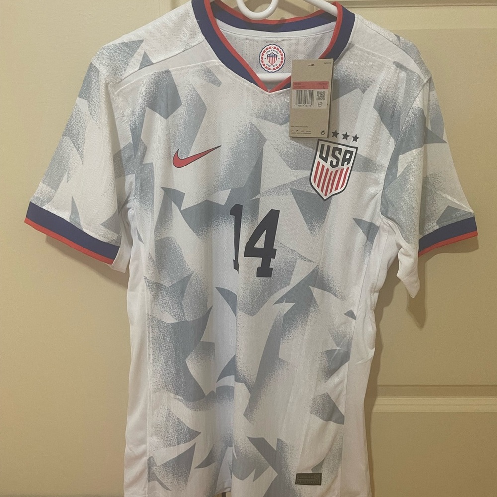 Luna USA Nike White and Gray Star Pattern Jersey Size L - Picture 2 of 2